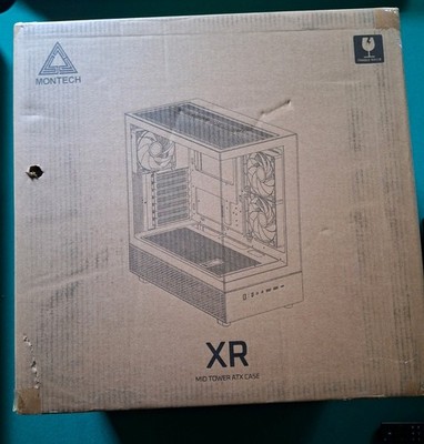 MONTECH XR ATX Computer Case, Model XR, Form Factor ATX, New In Box, White