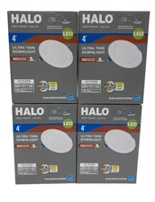 4PK Halo 4"Direct Mount Ultra Thin Downlight LED Selectable CCT Recessed Kit New