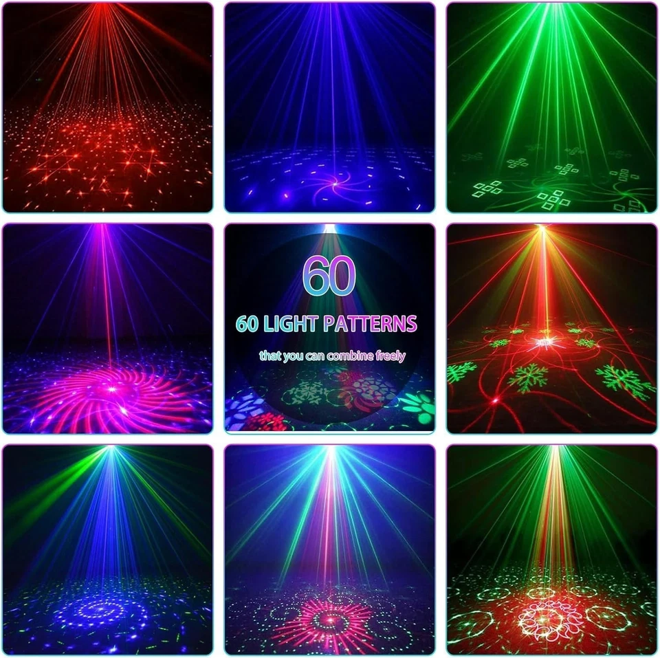 Mini Disco Party Light RGB Strobe with Remote 60 Effects for Kids Clubs Wedding - Image 2 of 4
