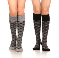 Womens Winter Warm Knee High Socks Boot Socks 2-Pairs Multi Color AA-02 , On...