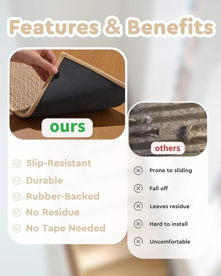 Alfombrillas antideslizantes para peldaños de escalera PADOOR 15 PIEZAS 8x30" beige para peldaños Foto 4 de 4