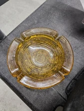 Amber Glass Cigar Tray