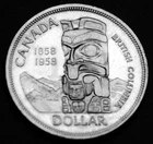 1958 $1 silver coin that looks like an AU coin