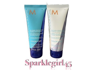 Moroccanoil Blonde Perfecting Purple Shampoo & Conditioner Set 2.4oz each. NEW!