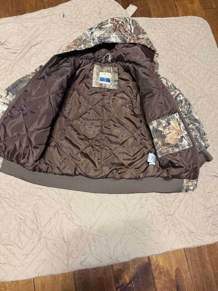 Blue Mountain BoyCamo Hunting Jacket Full Zip Hooded Lined Pockets (Youth Small) - Image 2 of 4