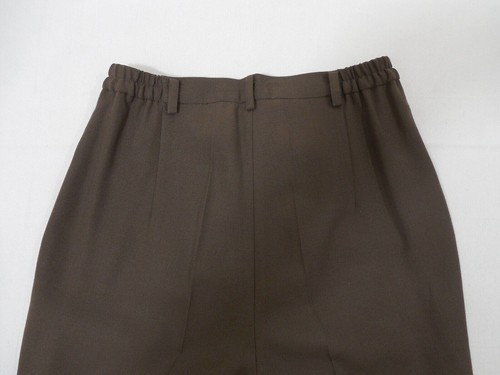 Womens 100% Wool Small Sz 6 Brown Tan Dress Pants Lined Waist 28 Inseam 30 Pleat - Picture 6 of 10