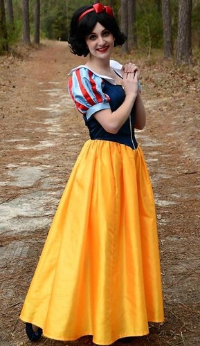 Snow White Dress Gown & Cape Costume, Adult - Your Size Choice Busts 32" - 42" - Picture 3 of 12