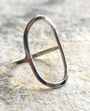 Anillo de relleno 925 banda de plata esterlina maciza y anillo de declaración anillo hecho a mano todos los tamaños