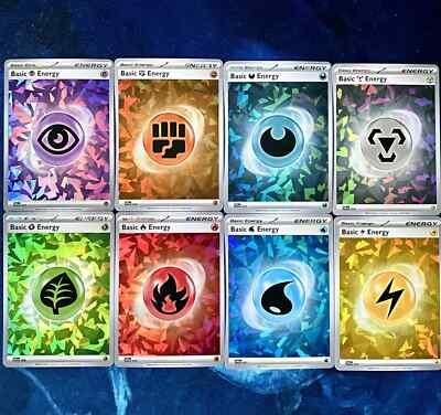 Terapagos Ex Cracked Ice Holo Energy Complete Set Pokemon Trading Card Game