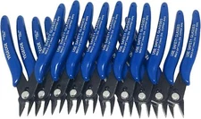 Flush Wire Cutters, 10PACK Cut Pliers, 10 x wire cutters, Blue,chrome 