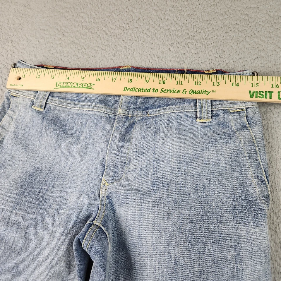 Pantalones de mezclilla Tommy Hilfiger de colección para mujer 6 Stovepipe Capri Bareback azul claro Y2K Foto 3 de 4