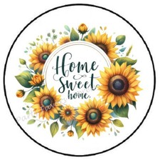 HOME SWEET HOME SUNFLOWER ENVELOPE SEALS LABELS STICKERS PARTY FAVORS
