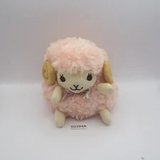 D2204A Hitsuji no Wooly Sheep  Amuse Pink 5" Plush Stuffed Toy Doll Japan