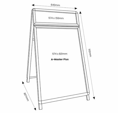 A-Board Master Plus - A1poster Display mit zusätzlichem Snapframe Header - Bild 2 von 6