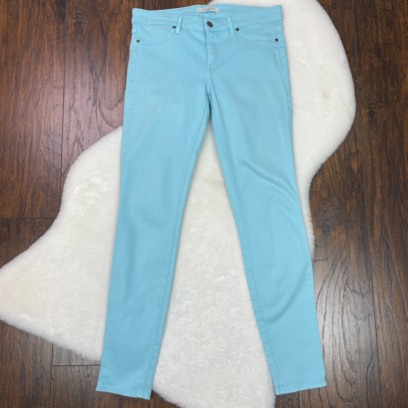 Rich & Skinny Jeans 30 Jegging Blue Stretch Denim Women's-image