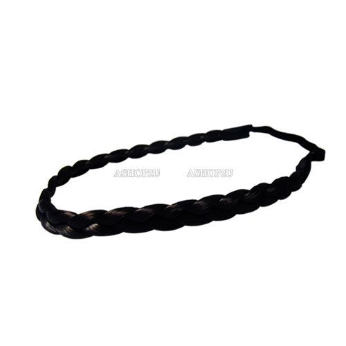 New Synthetic Hair Plaited Plait Elastic Headband Hairband - Picture 3 of 11