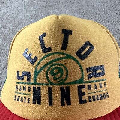Sector 9 Trucker Hat Cap Adult Yellow Red Green Snapback