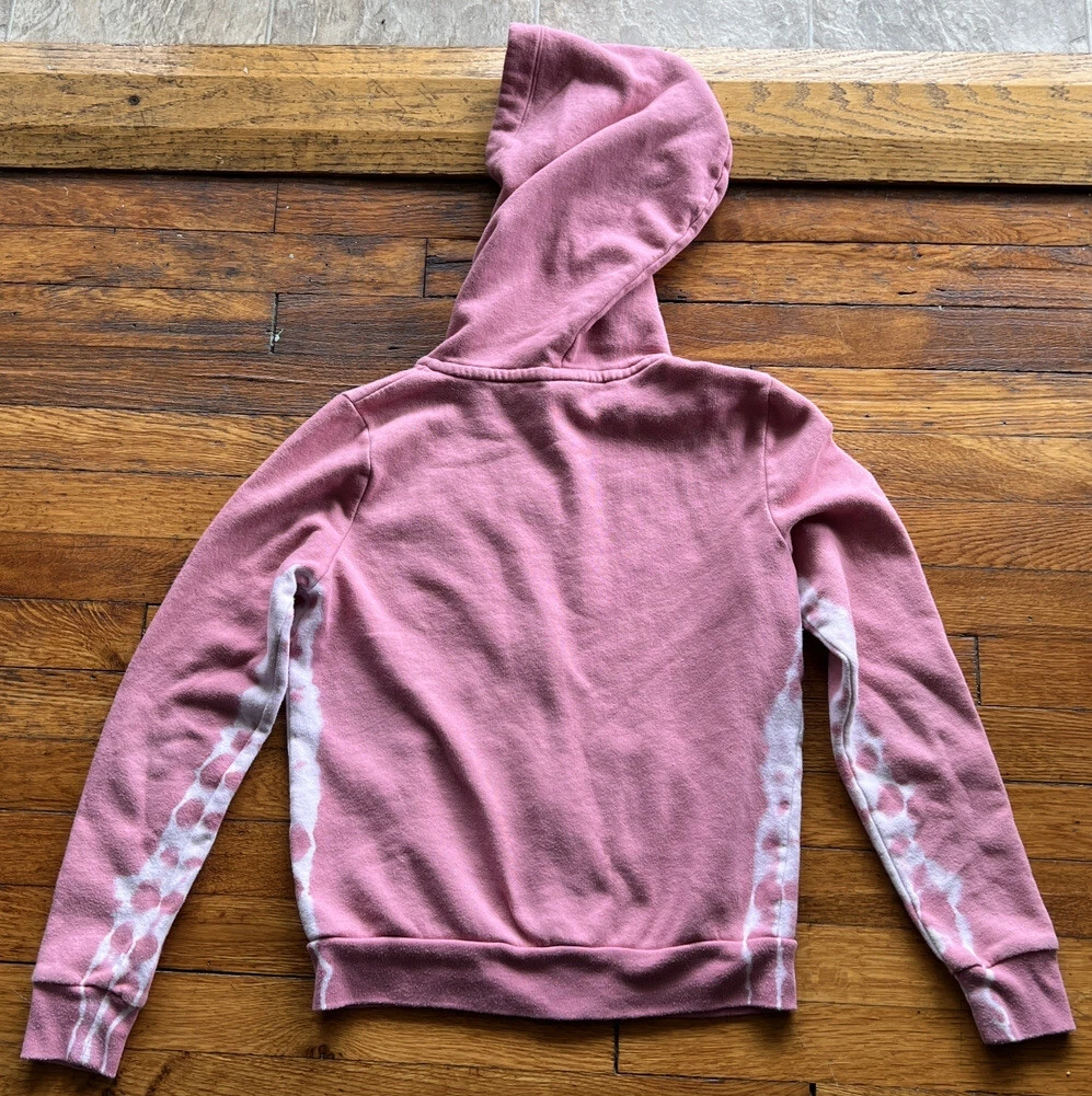 UNDERCOVER Felpa con cappuccio Victoria's Secret donna taglia XS L S maniche tinte cravatta ROSA usata