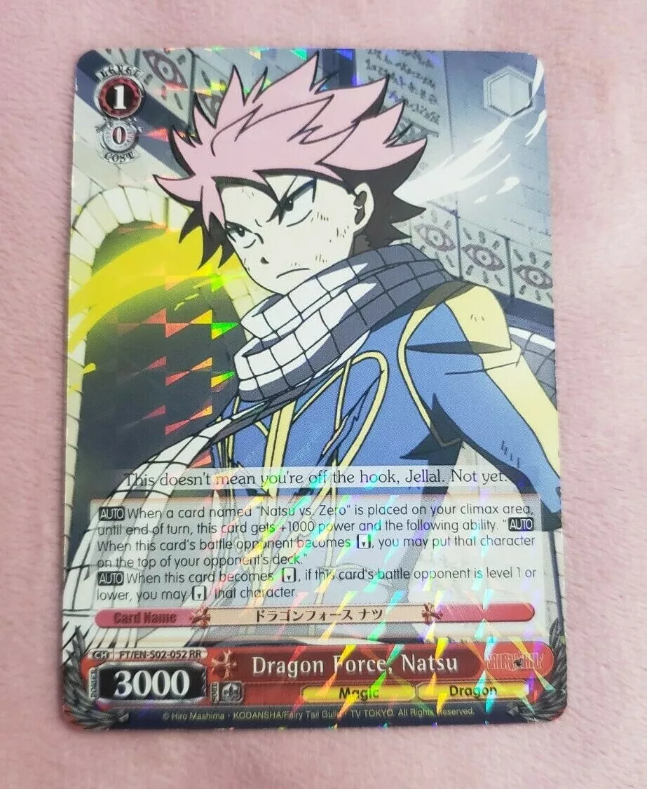 WeiB (Weiss) Schwarz Card Fairy Tail Dragon Force Natsu RR