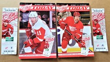 Red Wings Programs w ticket stubs Cleary 12-22-2010 / Kronwall 10-12-2010