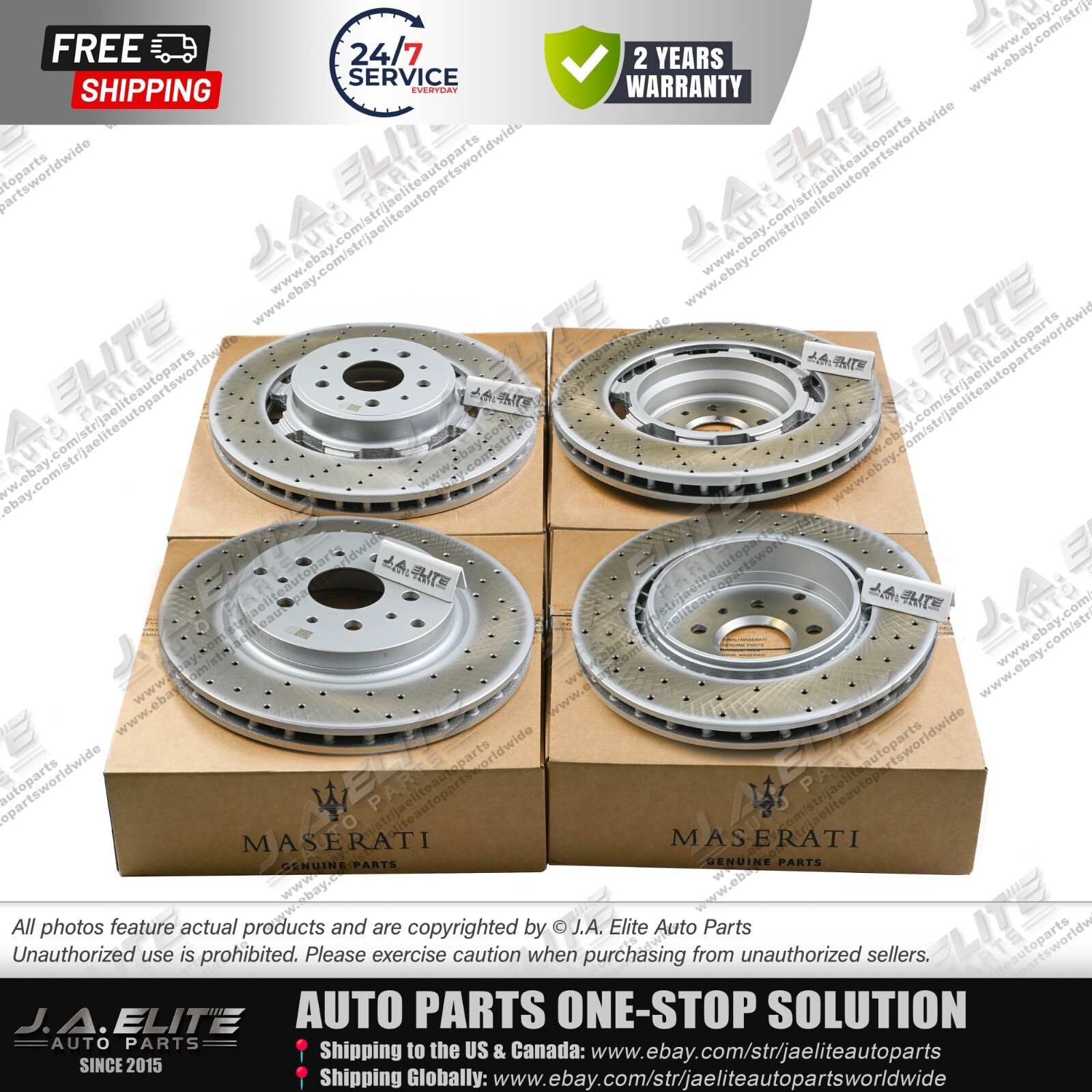 Front & Rear Brake Rotor fit Maserati Granturismo Quattroporte GranTurismo 4.7L
