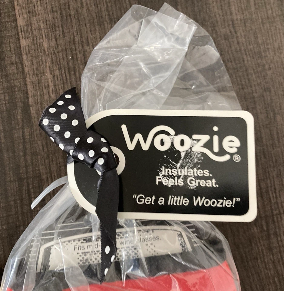 Copa de vino Woozie roja tamaño mediano Koozie nueva con etiquetas Foto 2 de 4