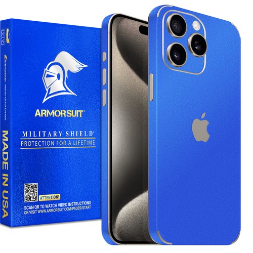 Armorsuit Vinyl Skin Film Designed for iPhone 15 Pro Max (2023) USA - Full Wrap - Picture 7 of 22