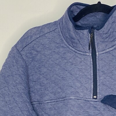 BILLABONG Adventure Division Blue Quilted Jacket 1/4 Quarter-Zip