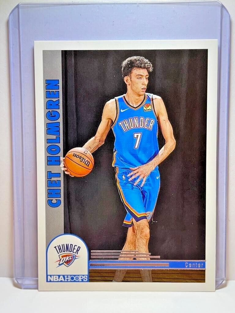 2022-23 NBA Hoops Tribute Chet Holmgren Rookie Base Card RC Thunder #282