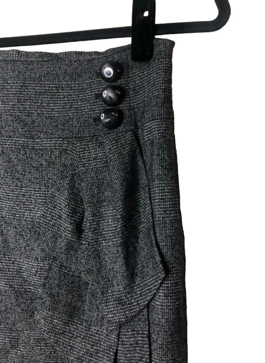 Classiques Entier Gray Ruffled Button Straight Sk… - image 2