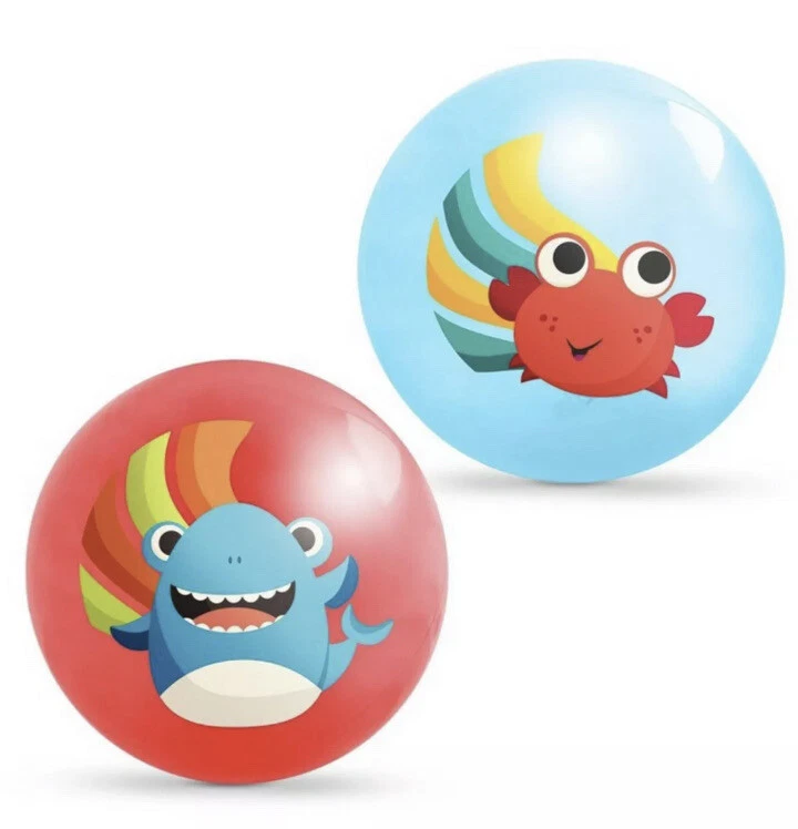 Paquete de 2 bolas hinchables B. Toys para niños bomba de aire de 8,5” incluidas bolas de tiburón y cangrejo Foto 4 de 4