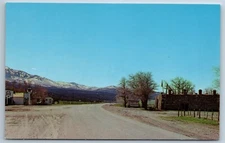 Old Cove Fort Utah Highway 91 Postcard Texaco Gas Station Chrome N1C