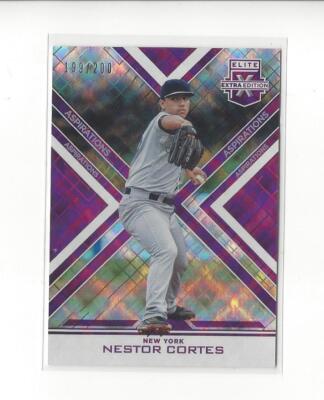 2016 Elite Extra Edition Aspirations Purple #178 Nestor Cortes RC Yankees /200 