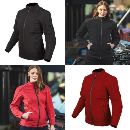 Spada Hairpin CE Ladies Waterproof Motorcycle Jacket Motorbike Coat Black Red - Picture 1 of 25