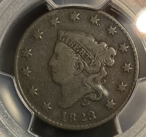 1823/2 large cent PCGS F-12 - Picture 2 of 4