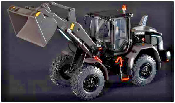 volvo L60H Wheel Loader Black Edition w/Bucket on Michelin 20-5