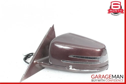 10-13 Mercedes W221 S350 S550 S63 AMG Side Rear View Door Mirror Left Driver Red