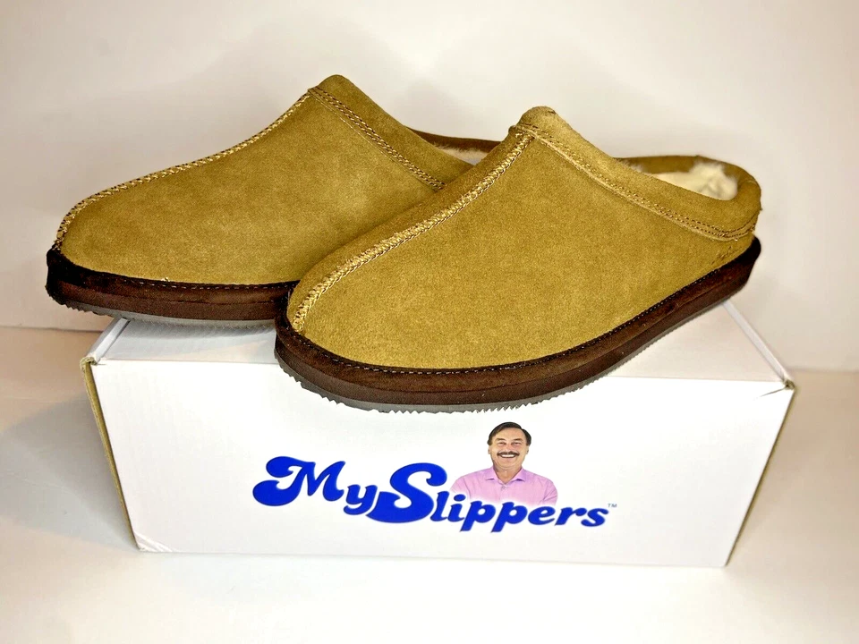 Zapatillas sin cordones MySlippers para hombre, talla 8, marrón castaño, nuevas en caja original Foto 2 de 4