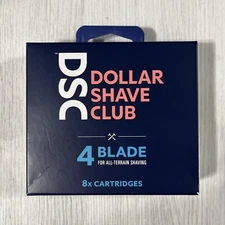 DSC Dollar Shave Club - 4 Blade, 8x Refill Cartridges Precision Blades New
