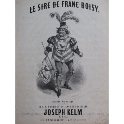 KELM Joseph Le Sire De Franc-Boisy Piano Song ca1850