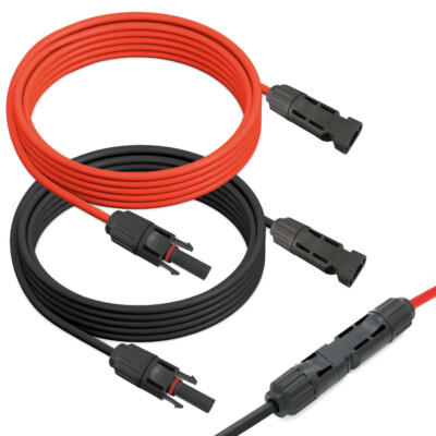 Solarkabel Solar Verlängerungskabel 4 6 mm² rot schwarz Stecker Solarstecker