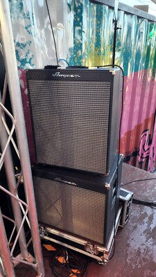 Ampeg Rocket Bass RB-210 500W Portable Amplifier And Pf115lf , Case