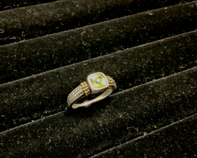NF 925 14 K Gold Enhancement Ring Peridot Signed SZ 8 | eBay