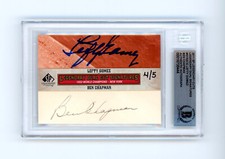 Lefty Gomez & Ben Chapman 2011 Sp Legendary Cuts 4/5 Cut Signatures Auto BAS COA
