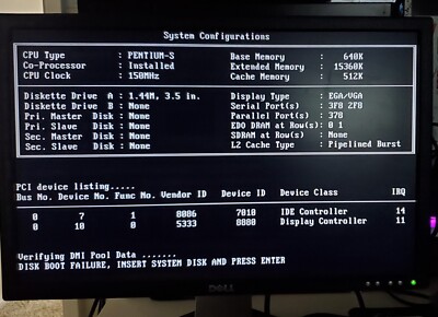 Dell E228WFPc 22'' 1680 x 1050 Widescreen LCD Monitor w Power Cable. VGA + DVI. 
