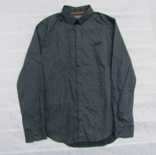 Men's Dark BLUE w White spots Superdry  shirt - Long Sleeve Size UK Small Slim