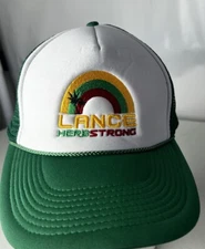 LANCE HERBSTRONG Hat Cap Trucker's Mesh Snapback Logo Spellout