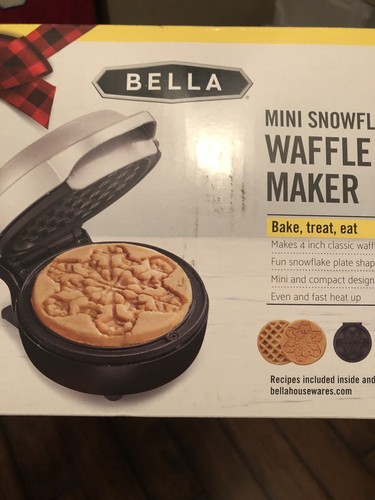 bella mini waffle maker snowflake
