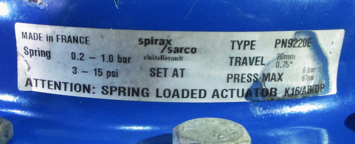 SPIRAX SARCO PN9220E ACTUATOR w/SP500 POSITIONER