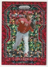 2021 Panini Prizm Tier III Red Donut Circle Prizm /99 Luis Castillo #210